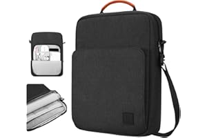 Dadanism 9-11" Tableta Bolsa de Hombro Protectora para iPad (A16) 11", iPad 10.ª Gen/Air 5 4 10,9", i-Pad Air/Pro 11", i-Pad 9/8/7.ª Gen 10,2", Galaxy Tab A9+ Plus 11"/Tab S10 FE, Negro + Gris