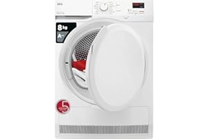 AEG 7000 Series Freestanding Heat Pump Tumble Dryer 8kg TR708L0B, 8kg Load, SensiDry with Low Energy Consumption, EasyClean Filter, Energy Class A++, White