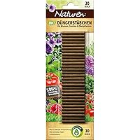 Naturen Bio Düngerstäbchen organische Düngestäbchen für Balkon-, Terrasse- & Zimmerpflanzen mit 3 Monate Düngewirkung…