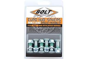 BOLT MOTORCYCLE HARDWARE Kit vis de couronne arrière M8x26 pour moto enduro cross avec écrou frein