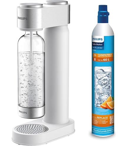 Yoko Design Machine à Soda Blanche Avec Embouts Noirs - Gazéificateur Eau Robinet