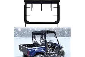 Rhino UTV Pare-brise arrière – Fenêtre arrière souple StarknightMT avec fermeture éclair compatible avec Rhino 450 660 700 Massimo MSU500 Hisun 500 700 Axis Cub Cadet Challenger Bennche