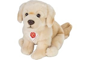 HERMANN TEDDY Teddy Hermann 91955 Chien Golden Retriever Assis en Peluche avec Rembourrage recyclé 25 cm