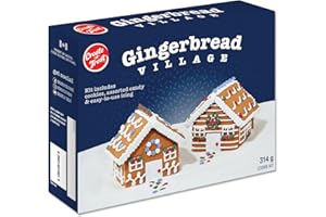 CREATE-A-TREAT Gingerbread House Village Kit 314g | Christmas | Gift | Family | Seasonal | Children | Party | Build Your Own