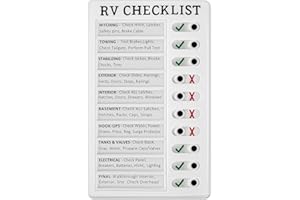 WANGCL Przenośna tablica na notatki Wielokrotnego użytku plastikowa lista kontrolna RV Lista kontrolna codziennych spraw Tablica kontrolna z suwakiem do planowania podróży domowych Przypomnienie