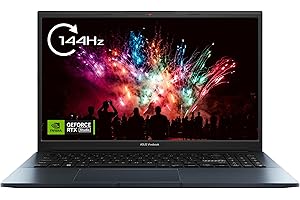 ASUS Laptop Vivobook Pro 15 M6500RC 15.6" Full HD 144Hz Laptop (AMD Ryzen 7-6800H, NVIDIA GeForce RTX 3050, 16GB RAM, 512GB SSD, Windows 11)