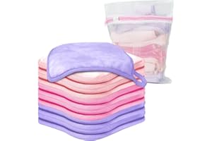 ‎MY NOVEL THINGS my novel things 12 Stück Abschminktücher Waschbar 16,5 x 16,5cm, Make up Entferner Tücher, Wiederverwendbar Mikrofaser Gesichtstücher, Weiches Korallen Fleece Handtücher, für Travel Erase Kosmetik