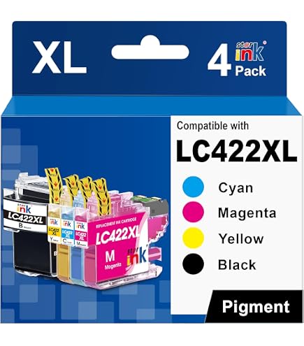 Kamo LC-422 XL 4er-Pack Druckerpatronen – Kompatibel Mit Brother Druckern Wie MFC-J5340DW, J6540DW Uvm.