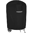 Dokon Kettle BBQ Cover Round Barbecue Cover Waterproof Heavy Duty 600D Oxford Fabric Outdoor Gas Grill Cover with Air Vent, Rip-Proof, Anti-UV, Windproof (Ø71 x 68cm) - Black
