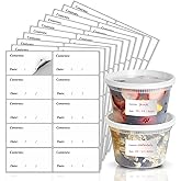 Freezer Labels Stickers - 300 White Sticky Labels (6x3 cm) - Oil & Waterproof Food Label for Jar, Pantry & Container - Person