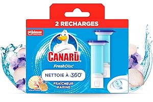 Canard Wc Fresh Disc Recharges Marine – Bloc Sans Cage Nettoyant WC – 2 Recharges