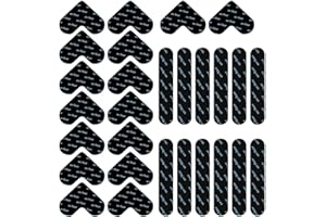 RADSOCKEN 28pcs Anti-Slip Rug Grippers for Laminate Floor, Reusable Rug Grippers from Rug to Carpet, Anti Slip Rug Underlay, 16 Heart-Shaped Rug Grippers +12 Carpet Gripper Strips