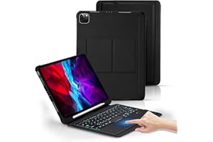 SEAGTIGAU Keyboard Case with Trackpad for iPad Pro 11" (1st, 2nd, 3rd 4th gen - 2018, 2020, 2021 2022) , iPad Air 5/Air 4th Gen 10.9 inch, 7-Color Backlit, Detachable iPad Keyboard Case with Pencil Holder