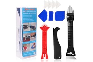 Ubrvhrt Strumento per Calafataggio Kit di Strumenti Raschietto e Spatola per Giunti Raschietto in Silicone Prodotto per Rimuovere lo Stucco Strumento per la Rimozione e l'applicazione Del Caucciù