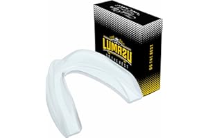 Lumazu Gum Shield Boxing Mouth Guard Martial Arts mouthguard for UFC, Muay Thai, Rugby, Hockey for Adult Senior Junior (Kids, Transparent +)