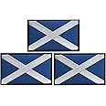 JAVD 3 Pack Scotland Flag Patch Scotland Flag Embroidery Patch for Hats, Tactical Bags, Jackets, Clothes Patch Team Army Patch...