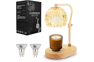 Altueey Candle Warmer Lamp Dimmable, Electric Candle Lamp Warmer with 2 Bulbs and Timer, Height Adjustable Scented Candles, Wax Melter Candle Lamp for Jar Candles, Home Office Bedroom Decor Gifts