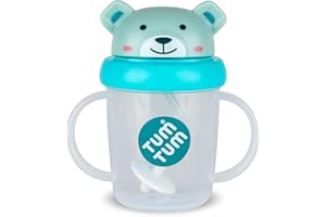 TUM TUM Tippy Up Free Flow Sippy Cup (No Valve), Sippy Cup for Toddlers, 200ml, BPA Free (Boris Bear S3)