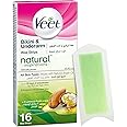 Veet Natural Inspirations Bikini & Underarm Wax Strips for All Skin Types - 16 Wax Strips