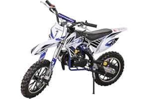 ‎ACTIONBIKES MOTORS Actionbikes Motors Mini Kinder Crossbike Gazelle 49 cc - Scheibenbremsen - Sportluftfilter - Sportauspuff - Luftbereifung - Pocket Bike - Motorrad - Motocross - Dirt Bike - Enduro - Dirtbike (Blau)