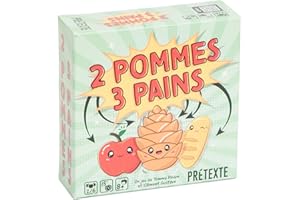Pretexte - 2 Pommes 3 Pains - Jeu de Société Idéal pour s'Amuser en Famille ou Entre Amis en Soirée - De 2 à 6 Joueurs - Jeu d'Ambiance - A partir de 8 Ans