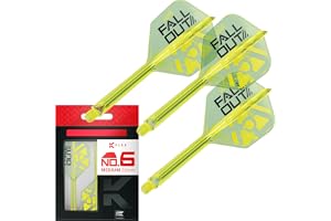 Target Darts Luke Littler K-Flex nr. 6 flights & skaft, alla storlekar | The Nuke, kort (19 mm)/mellanlång (26 mm)/medellång (33 mm), Fallout All-in-One-system för flygblad och skaft, Kflex