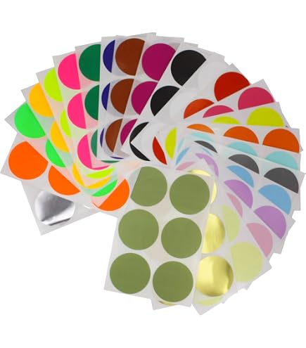 Thermal Transfer Printable Stickers 50mm Coloured Circle Stickers - 500 ...