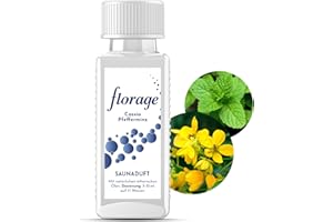 ‎FLORAGE Florage 100 ml Sauna Infusion Cassia Peppermint – 50 Years of Experience as a German Fragrance Manufactory, High Yield Infusion for the Sauna, Many Infusion Fragrances, Vegan and Not Tested on Animals