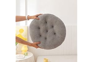 XIEMINLE Kurzes Plüsch-Sitzkissen, rundes Kissen, Stuhlkissen, weich und bequem, für Esszimmer, Büro, Gartenstühle, Indoor-Stuhl-Sitzkissen, Outdoor-Sitzkissen