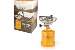 Eurocamping FORNELLO A Gas Portatile Arancione per Cartuccia 190gr diam. 120mm Campeggio