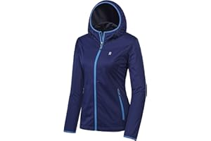 Little Donkey Andy - Giacca leggera con cappuccio in softshell da donna, per corsa, viaggi, escursionismo, antivento, idrorepellente