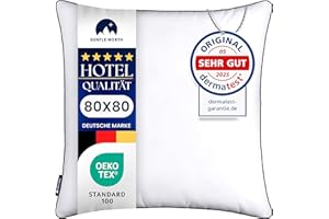Gentle North High-Quality Hotel Quality Pillow, 80 x 80 cm, Fluffy, Well Filled Sleeping Pillow, Suitable for Allergy Sufferers (Ökotex 100 Certified), Washable at 60 °C