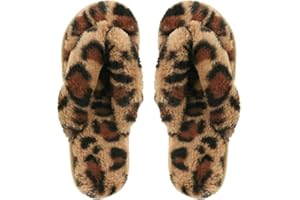 BARBACADO Tongs léopard, Chaussons léopard, Tongues Animaux Sauvages, Chaussons Savane, Tongs Jungle