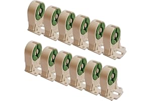 Tosend Portalampada G13 per Tubo Neon T8-T10-T12 con Base Vite-innesto - Kit 12 Pezzi