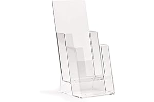 taymar Soporte para folletos de mesa, en formato DIN largo (DL) A6 en dos pisos