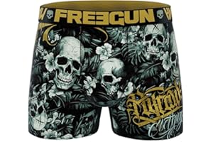 FREEGUN Boxer Homme Microfibre Rock & Tattoo HYRAW