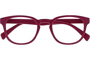 OPULIZE Okulary do czytania pop okrągłe matowe zawiasy sprężynowe w kolorze fuksji, odporne na zarysowania, dla mężczyzn i kobiet, R2-4 + 3,50
