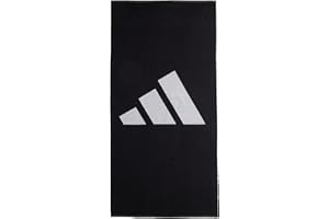 adidas Unisex Brand Stripes Towel, Black/White, L