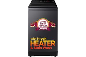 Samsung 8 Kg, 5 Star, Hygiene Steam, Ecobubble, Quick Wash, Soft Closing Door, Digital Inverter, Fully-Automatic Top Load Washing Machine (WA40F08H2CTL, In-Built Heater, Stainwash, Deep Charcoal)