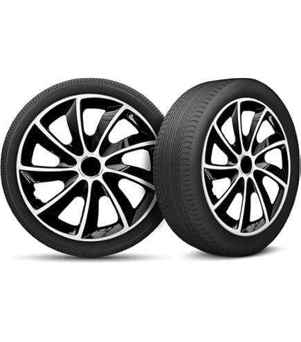AutoStyle AutoStyle 4-Delige Wieldoppenset Volante 17-inch zilver/zwart