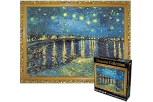 LUUFAN 3000 Stück Puzzle für Erwachsene, Schwierige Herausforderungen Bildungspuzzle Familie Spaß Spiele zum Entspannen und Erstellen 45,27 x 32,28 Zoll (Sternennacht über dem Rhône)