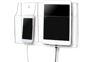 HyFanStr Fernbedienungshalter aus Acryl Handy Wandhalterung Wand Tablet Organizer für Aufladen, Aufbewahrungsbox Wand Fernbedienung Organizer
