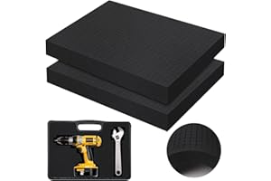 YFLeomry Rasterschaumstoff 2 Stück (400x300x50mm)- Schaumstoffeinlage Werkzeug,Schaumstoffeinlage für Transport - Hochwertiger Schaumstoff Zuschnitt für Verpackung, Lagerung,DIY