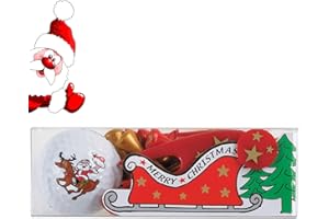 Sportiques Golfgeschenk Nikolaus-Golfball mit Weihnachtstees, Pitchgabel und Ballmarker im Christmas-Design - kleines Golfgeschenk für Sie und Ihn