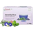 Fubenco Health foods Serenity Blue Herbal Tea Tisane| 100% Pure and Natural fowers| Anchan flower tea bags| Organic Butterfly Pea Flower Tea | Aparajitha tea bags| - 20 Tea Bags