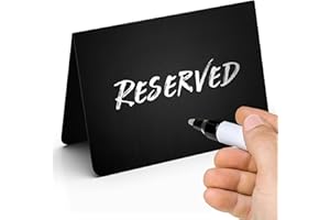 ‎IRICUS Wiederverwendbare Schilder für Tische, 10 x 7 cm, Mini-Kreidetafel, reservierte Schilder für Tische, Party, Hochzeit, Restaurant, Mini-Tafel, reservierte Tischschilder, Tische, 5 Stück