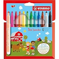 Dicker Filzstift - STABILO Trio Jumbo - 12er Pack - 12 Farben