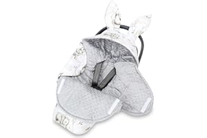 TOTSY BABY Wrap-around blanket baby seat winter 80x87 cm - footmuff baby blanket for car winter sack cotton plush Elephant