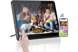 KENUO WIFI Digital Photo Frame 10 Inch, 1920x1080 Smart Digital Picture Frame with IPS Touchscreen, Build-in16GB Storage, Share Video Clips And Photos Instantly Via Free APP