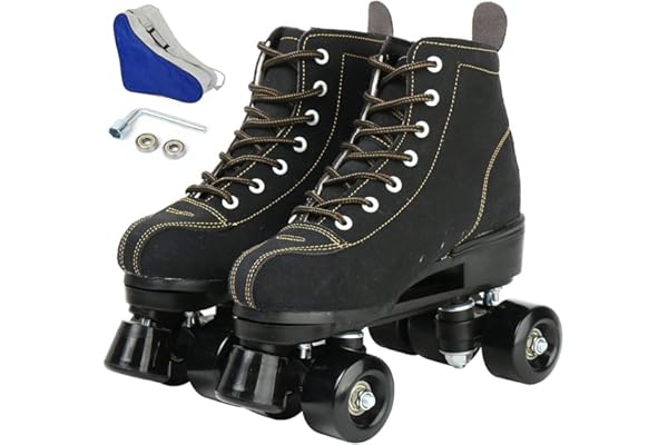 wilverz Patins à roulettes à double rangée, réglables à quatre roues pour l'extérieur, tailles 4,5/5,5/6,5/7/7,5/8/8,5/9,5/10,5